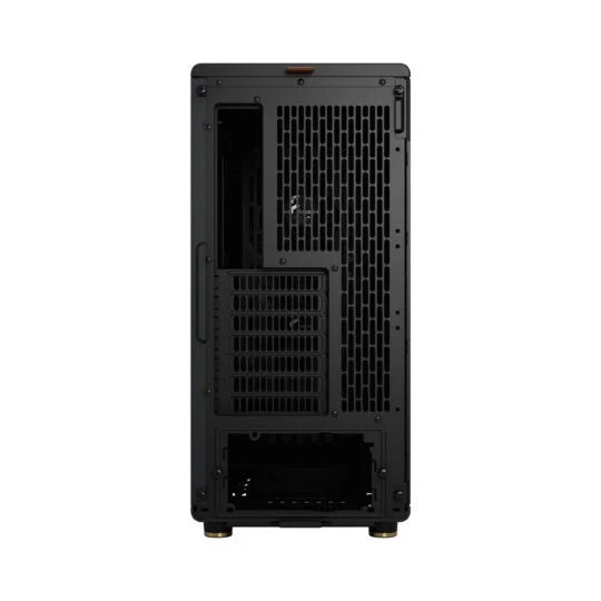 Fractal Design North Charcoal Black (TG Dark) Case w/ Dark Tint Glass Window, ATX, 2 Fans, USB-C, Walnut Front