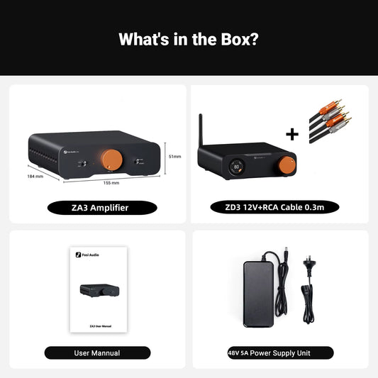 Fosi Audio ZD3 Bluetooth USB Desktop DAC ARC Input, ES9039Q2M Fully Balanced Digital Decoder for Stereo Amplifier with Remote