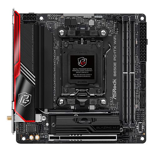 Asrock B650E PG-ITX WIFI, AMD B650, AM5, Mini ITX, 2 DDR5, HDMI, eDP, Wi-Fi 6E, 2.5G LAN, PCIe5, 2x M.2-0