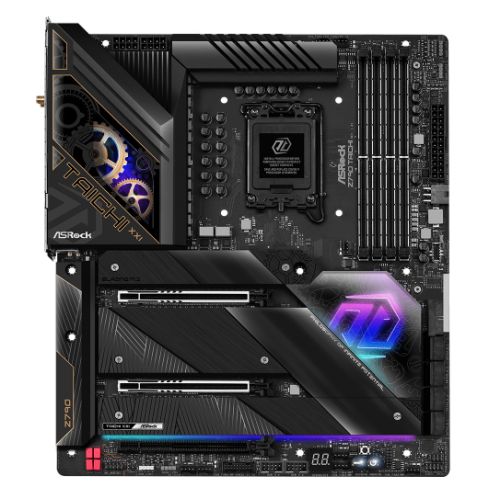 Asrock Z790 TAICHI, Intel Z790, 1700, EATX, 4 DDR5, HDMI, 2 Thunderbolt, Wi-Fi 6E, 2.5G & GB LAN, PCIe5, RGB, 5x M.2-0