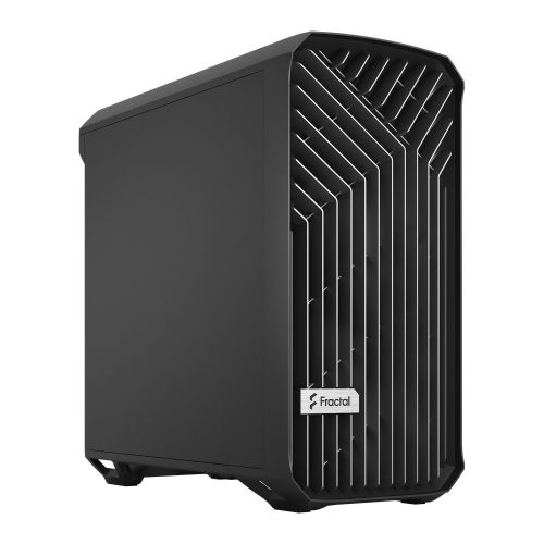 Fractal Design Torrent Compact (Black Solid) Gaming Case, E-ATX, 2 Fans, Fan Hub, Front Grille, USB-C-0