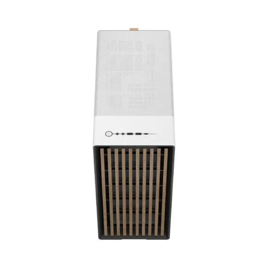 Fractal Design North XL Chalk White (White Solid) Case, E-ATX, Fine Mesh Side, 3 PWM Fans, USB-C, Oak Front