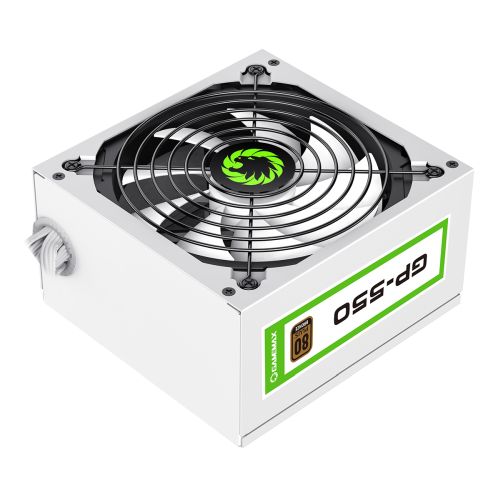 GameMax 550W GP550 White PSU, Fully Wired, 80+ Bronze, Power Lead Not Included-0