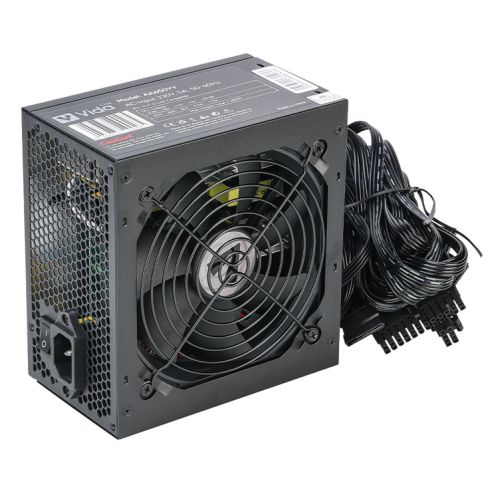 Vida Lite 650W ATX PSU, Fluid Dynamic Ultra-Quiet Fan, PCIe, Flat Black Cables, Power Lead Not Included-0