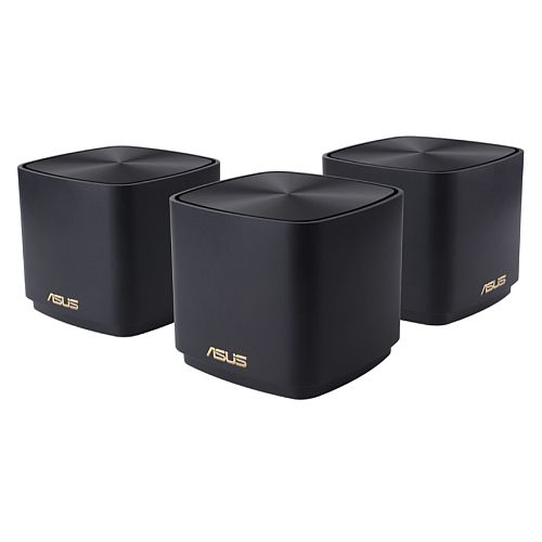 Asus (ZenWiFi XD4 Plus) AX1800 Dual Band Mesh Wi-Fi 6 System, 3 Pack, AiMesh, AiProtection, Wall Mountable, Black-0